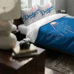 Customized Los Angeles Dodgers Mlb Logo Bedding Set Best Selling