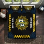 Customized Marquette Golden Eagles Mandala Lacework Bedding Set Best Selling