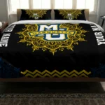 Customized Marquette Golden Eagles Mandala Lacework Bedding Set Best Selling