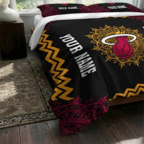 Customized Miami Heat Mandala Lacework Bedding Set Fashion Forward