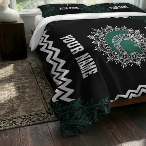 Customized Michigan State Spartans Mandala Lacework Bedding Set Fashion Forward