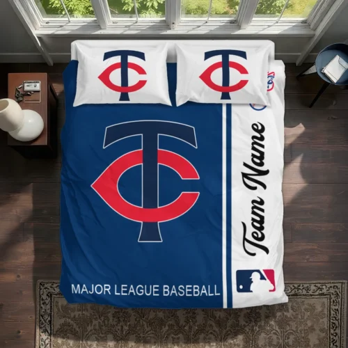 Customized Minnesota Twins Mlb Logo Bedding Set Best Selling
