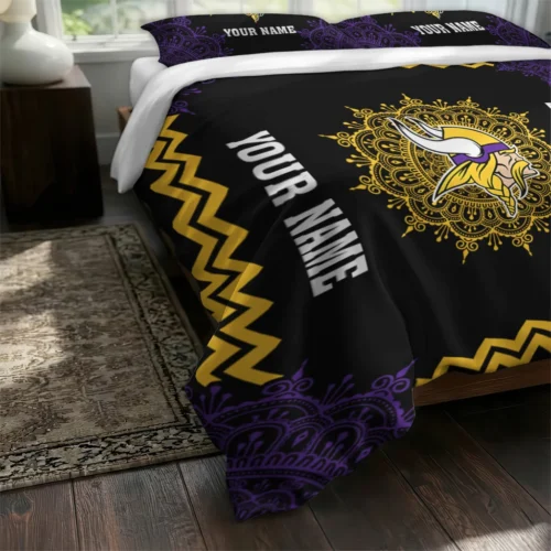 Customized Minnesota Vikings Mandala Lacework Bedding Set Fashion Forward