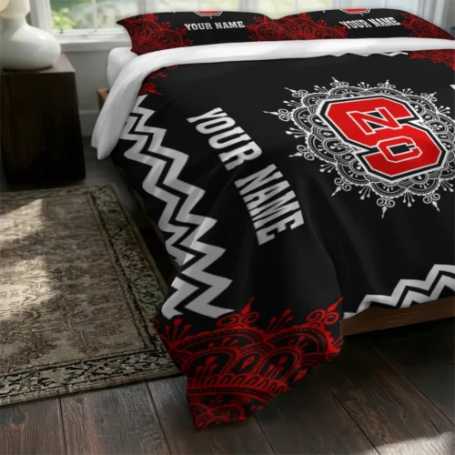Customized Nc State Wolfpack Mandala Lacework Bedding Set Fashion Forward