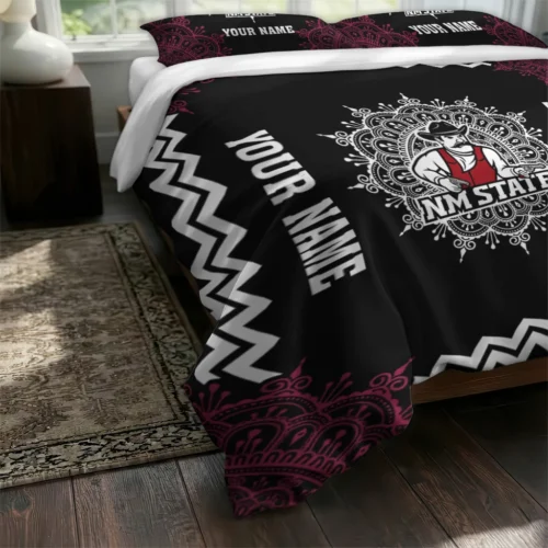 Customized New Mexico State Aggies Mandala Lacework Bedding Set Fashion Forward