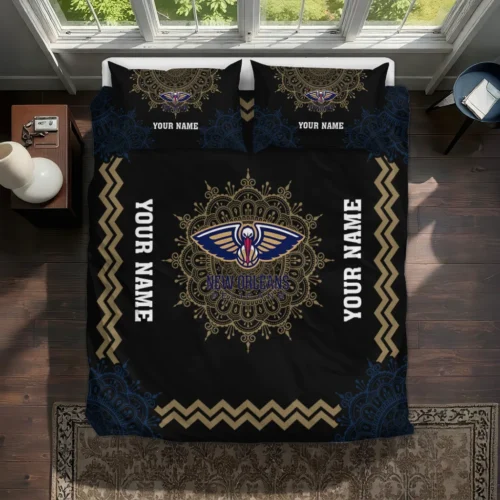 Customized New Orleans Pelicans Mandala Lacework Bedding Set Best Selling