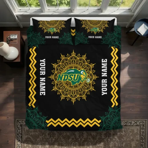Customized North Dakota State Bison Mandala Lacework Bedding Set Best Selling