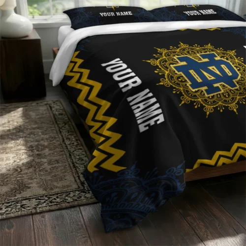 Customized Notre Dame Fighting Irish Mandala Lacework Bedding Set Fashion Forward