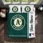 Customized Oakland Athletics Mlb Logo Bedding Set Best Selling