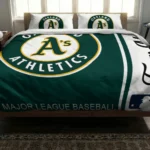 Customized Oakland Athletics Mlb Logo Bedding Set Best Selling