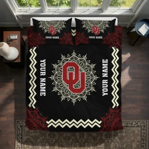 Customized Oklahoma Sooners Mandala Lacework Bedding Set Best Selling