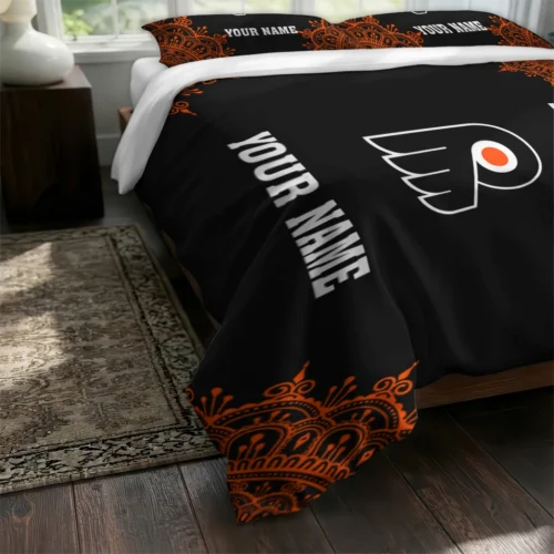 Customized Philadelphia Flyers Mandala Lacework Bedding Set Fashion Forward
