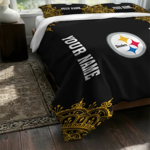 Customized Pittsburgh Steelers Mandala Lacework Bedding Set Fashion Forward