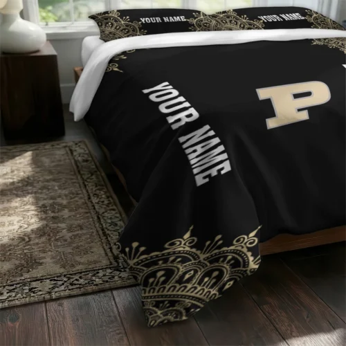 Customized Purdue Boilermakers Mandala Lacework Bedding Set Fashion Forward