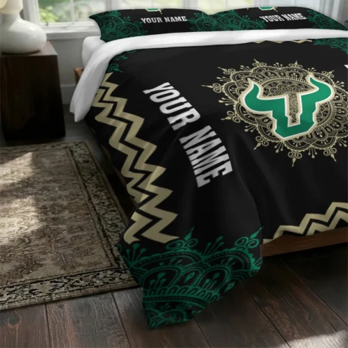 Customized South Florida Bulls Mandala Lacework Bedding Set Fashion Forward