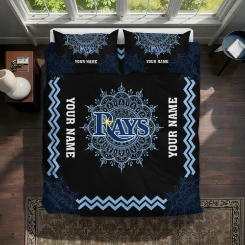Customized Tampa Bay Rays Mandala Lacework Bedding Set Best Selling