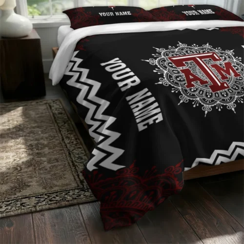 Customized Texas Am Aggies Mandala Lacework Bedding Set Fashion Forward