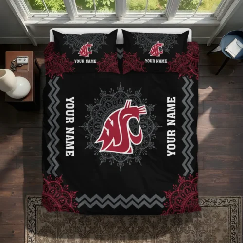 Customized Washington State Cougars Mandala Lacework Bedding Set Best Selling