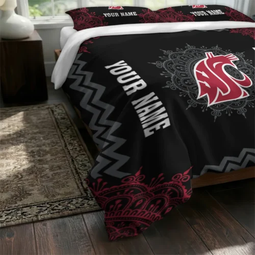 Customized Washington State Cougars Mandala Lacework Bedding Set Fashion Forward