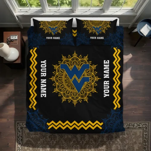 Customized West Virginia Mountaineers Mandala Lacework Bedding Set Best Selling