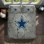 Dallas Cowboys Cracked Texture Bedding Set Best Selling