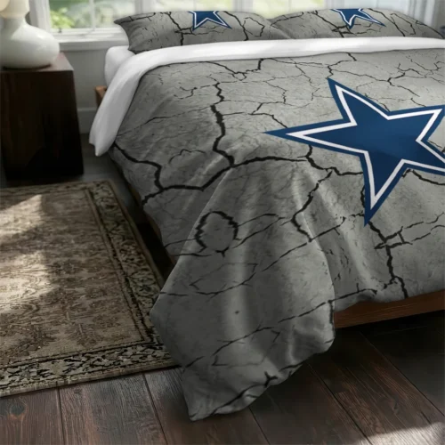 Dallas Cowboys Cracked Texture Bedding Set Fashion Forward
