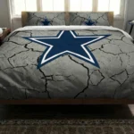 Dallas Cowboys Cracked Texture Bedding Set Best Selling
