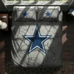 Dallas Cowboys Cracked Texture Bedding Set Best Selling