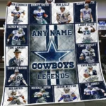 Dallas Cowboys Quilt Blanket Legends Blue White