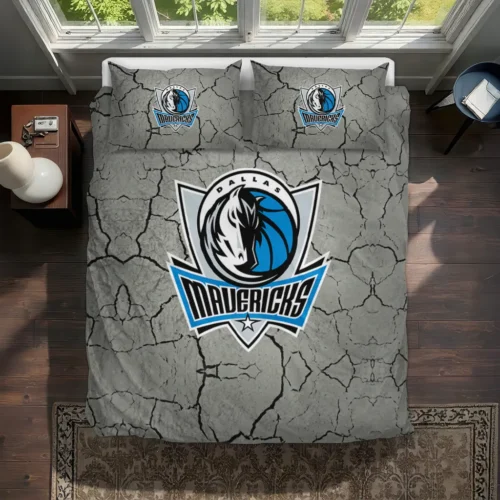 Dallas Mavericks Cracked Texture Bedding Set Best Selling