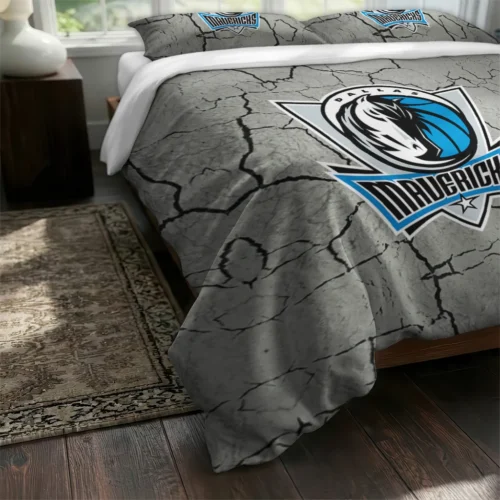 Dallas Mavericks Cracked Texture Bedding Set Fashion Forward