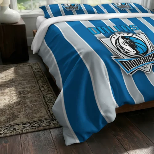 Dallas Mavericks Stripe Style Bedding Set Fashion Forward
