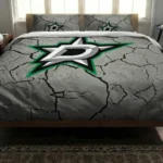 Dallas Stars Cracked Texture Bedding Set Best Selling