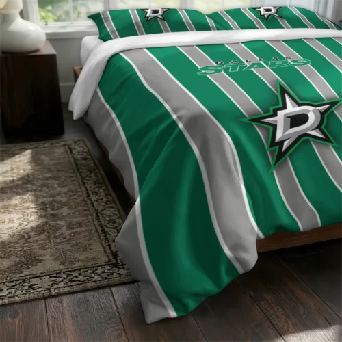 Dallas Stars Stripe Style Bedding Set Fashion Forward