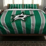 Dallas Stars Stripe Style Bedding Set Best Selling
