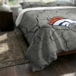 Denver Broncos Cracked Texture Bedding Set Best Selling