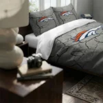 Denver Broncos Cracked Texture Bedding Set Best Selling