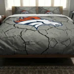 Denver Broncos Cracked Texture Bedding Set Best Selling