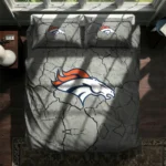 Denver Broncos Cracked Texture Bedding Set Best Selling