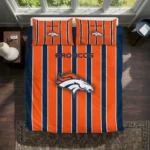 Denver Broncos Stripe Style Bedding Set Best Selling