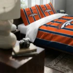 Denver Broncos Stripe Style Bedding Set Best Selling