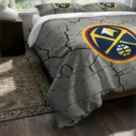Denver Nuggets Cracked Texture Bedding Set Best Selling