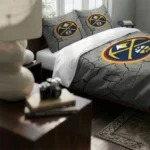 Denver Nuggets Cracked Texture Bedding Set Best Selling
