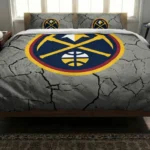Denver Nuggets Cracked Texture Bedding Set Best Selling
