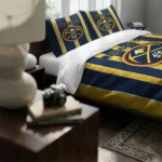 Denver Nuggets Stripe Style Bedding Set Best Selling
