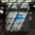 Detroit Lions Cracked Texture Bedding Set Best Selling