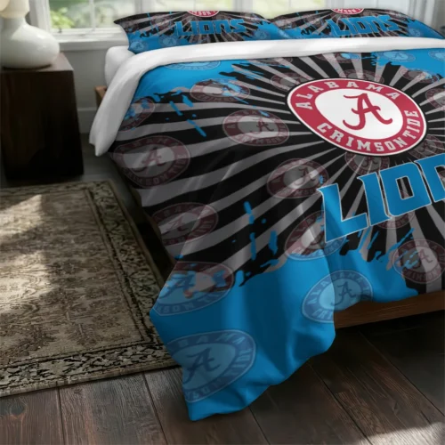 Detroit Lions Sunburst Splatter Bedding Set Fashion Forward