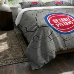 Detroit Pistons Cracked Texture Bedding Set Best Selling