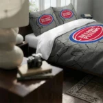 Detroit Pistons Cracked Texture Bedding Set Best Selling