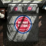 Detroit Pistons Cracked Texture Bedding Set Best Selling